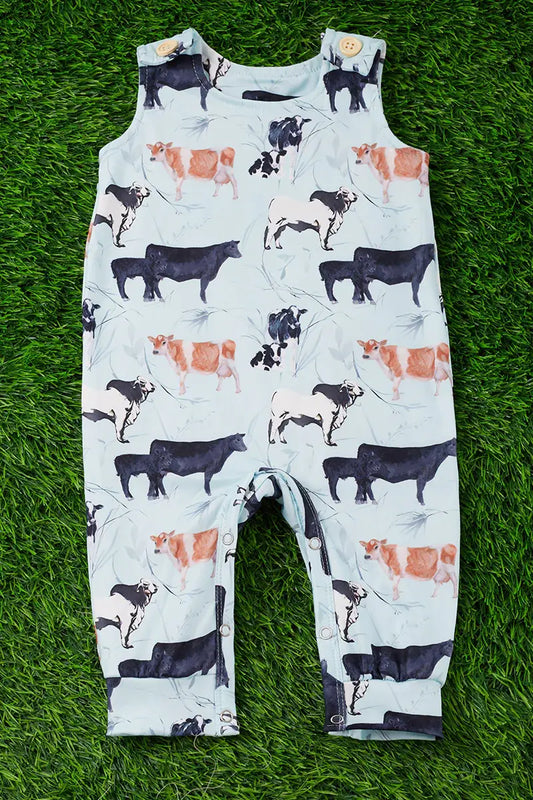 COW BABY ROMPER WITH SNAPS