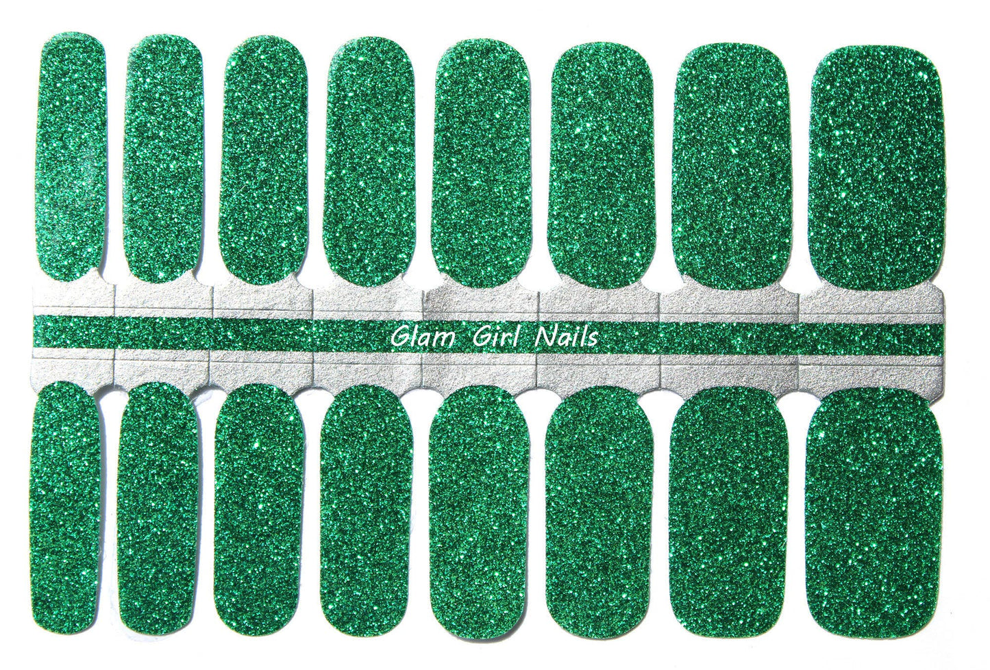 Green Glitter Nail Wraps