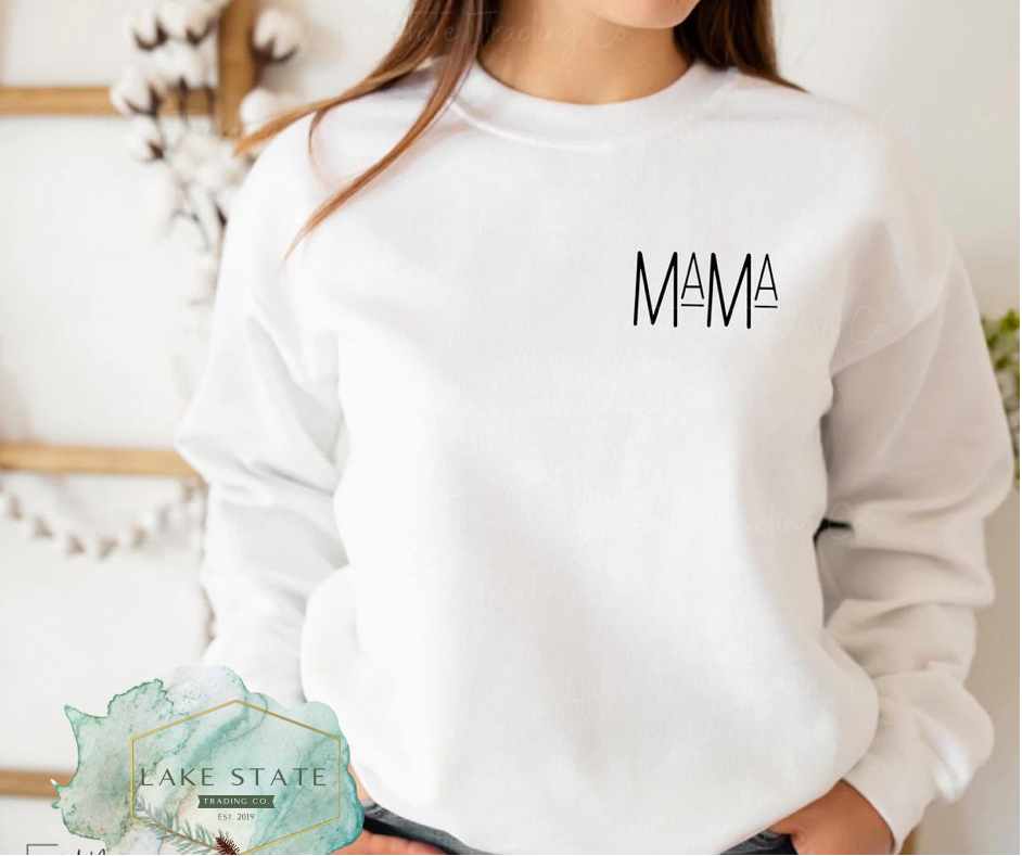 Mama (logo size) white ink